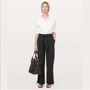 Lululemon Noir High Waisted Wide Leg Black Pants